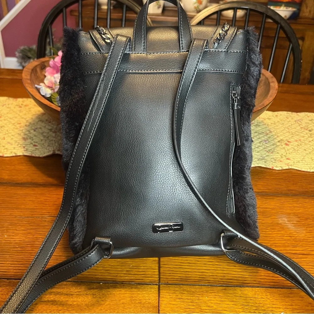 Jessica Simpson faux fur backpack